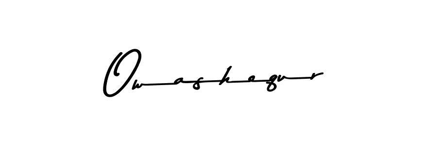 Make a beautiful signature design for name Owashequr. With this signature (Asem Kandis PERSONAL USE) style, you can create a handwritten signature for free. Owashequr signature style 9 images and pictures png