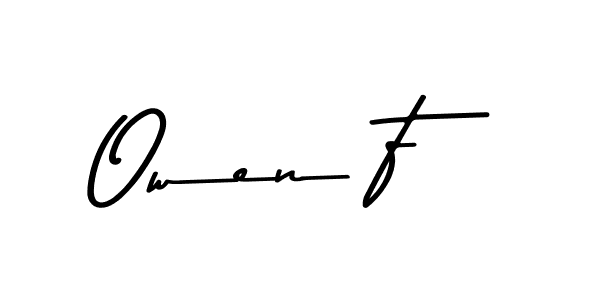 Create a beautiful signature design for name Owen F. With this signature (Asem Kandis PERSONAL USE) fonts, you can make a handwritten signature for free. Owen F signature style 9 images and pictures png