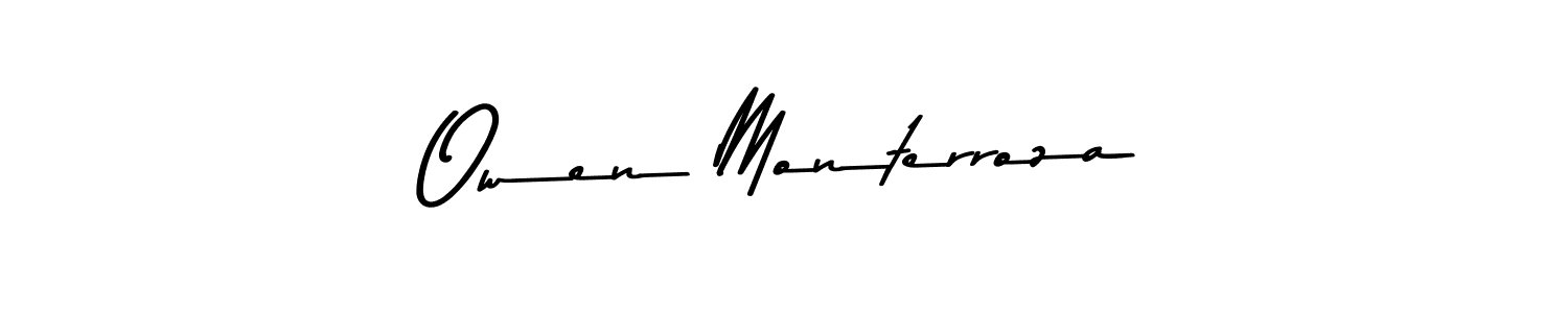 Owen Monterroza stylish signature style. Best Handwritten Sign (Asem Kandis PERSONAL USE) for my name. Handwritten Signature Collection Ideas for my name Owen Monterroza. Owen Monterroza signature style 9 images and pictures png