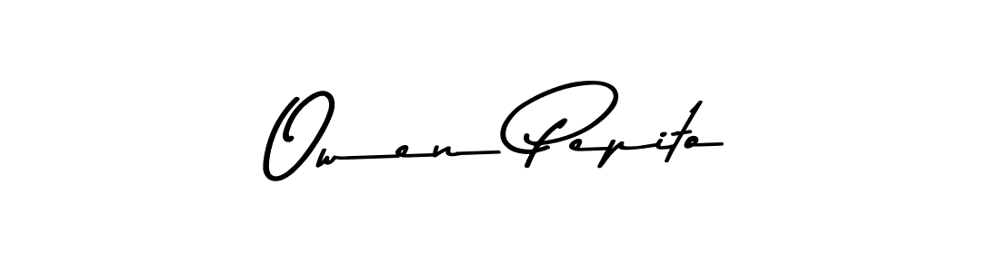 Create a beautiful signature design for name Owen Pepito. With this signature (Asem Kandis PERSONAL USE) fonts, you can make a handwritten signature for free. Owen Pepito signature style 9 images and pictures png