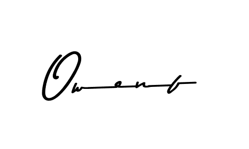 How to make Owenf name signature. Use Asem Kandis PERSONAL USE style for creating short signs online. This is the latest handwritten sign. Owenf signature style 9 images and pictures png