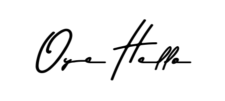 Discover the perfect balance of readability and style for Oye Hello with Asem Kandis PERSONAL USE font. Create your dream signature today. Oye Hello signature style 9 images and pictures png