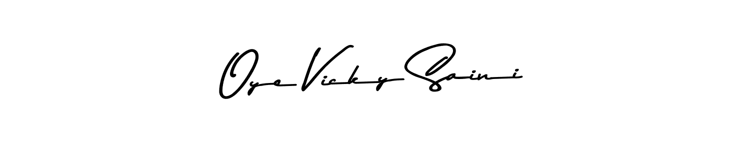 if you are searching for the best signature style for your name Oye Vicky Saini. so please give up your signature search. here we have designed multiple signature styles  using Asem Kandis PERSONAL USE. Oye Vicky Saini signature style 9 images and pictures png