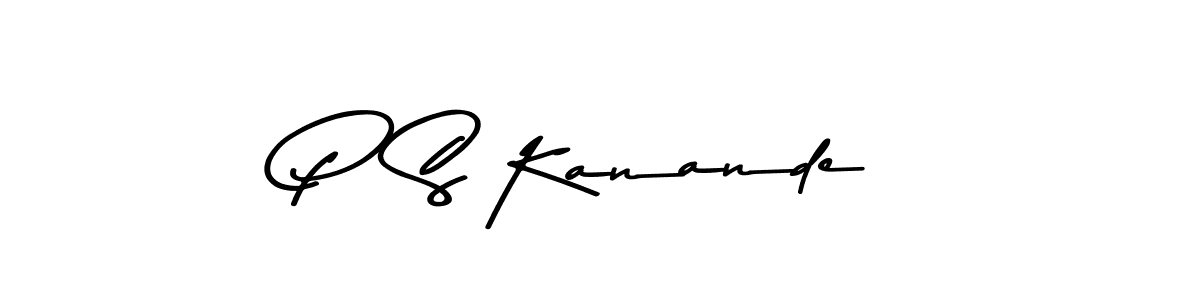 Create a beautiful signature design for name P  S Kanande. With this signature (Asem Kandis PERSONAL USE) fonts, you can make a handwritten signature for free. P  S Kanande signature style 9 images and pictures png