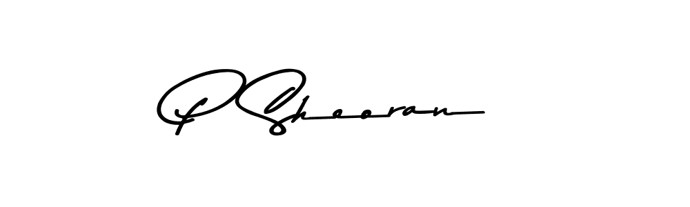How to make P  Sheoran name signature. Use Asem Kandis PERSONAL USE style for creating short signs online. This is the latest handwritten sign. P  Sheoran signature style 9 images and pictures png