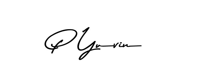 Use a signature maker to create a handwritten signature online. With this signature software, you can design (Asem Kandis PERSONAL USE) your own signature for name P  Yuvin. P  Yuvin signature style 9 images and pictures png
