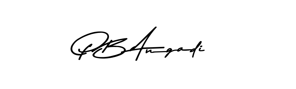 Similarly Asem Kandis PERSONAL USE is the best handwritten signature design. Signature creator online .You can use it as an online autograph creator for name P B Angadi. P B Angadi signature style 9 images and pictures png