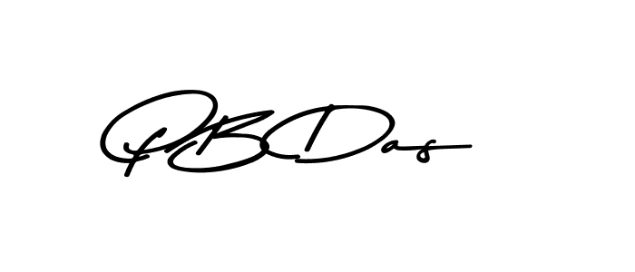Create a beautiful signature design for name P B Das. With this signature (Asem Kandis PERSONAL USE) fonts, you can make a handwritten signature for free. P B Das signature style 9 images and pictures png