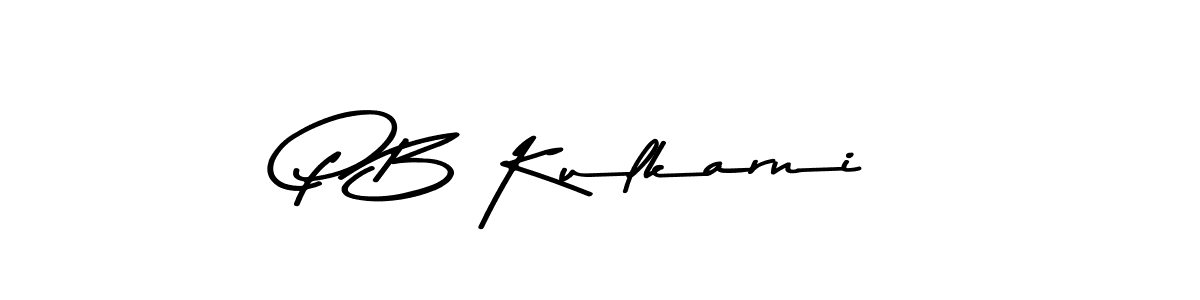 Use a signature maker to create a handwritten signature online. With this signature software, you can design (Asem Kandis PERSONAL USE) your own signature for name P B Kulkarni. P B Kulkarni signature style 9 images and pictures png