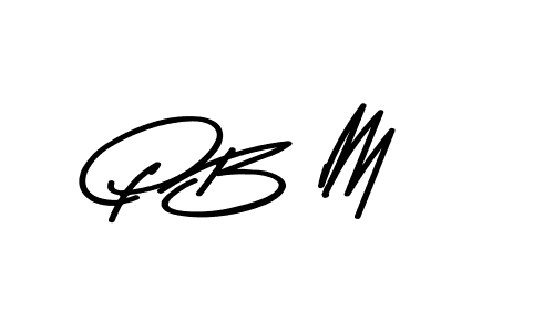 Make a beautiful signature design for name P B M. With this signature (Asem Kandis PERSONAL USE) style, you can create a handwritten signature for free. P B M signature style 9 images and pictures png