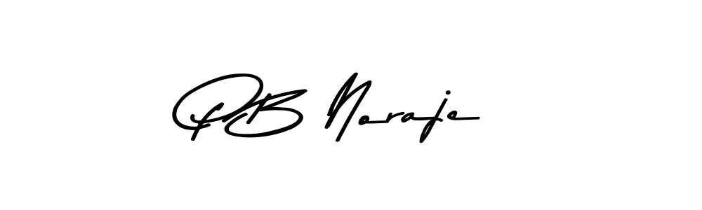 Use a signature maker to create a handwritten signature online. With this signature software, you can design (Asem Kandis PERSONAL USE) your own signature for name P B Noraje. P B Noraje signature style 9 images and pictures png