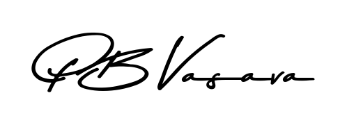 Get an exclusive digital autograph for P B Vasava. The Asem Kandis PERSONAL USE typeface captures the charm of real penmanship on paper. P B Vasava signature style 9 images and pictures png