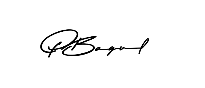 Design your own signature with our free online signature maker. With this signature software, you can create a handwritten (Asem Kandis PERSONAL USE) signature for name P Bagul. P Bagul signature style 9 images and pictures png