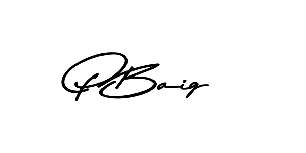 P Baig stylish signature style. Best Handwritten Sign (Asem Kandis PERSONAL USE) for my name. Handwritten Signature Collection Ideas for my name P Baig. P Baig signature style 9 images and pictures png