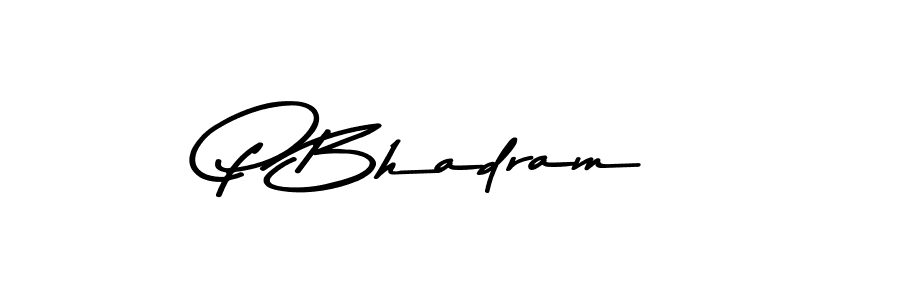 Use a signature maker to create a handwritten signature online. With this signature software, you can design (Asem Kandis PERSONAL USE) your own signature for name P Bhadram. P Bhadram signature style 9 images and pictures png