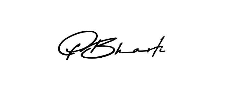 The best way (Asem Kandis PERSONAL USE) to make a short signature is to pick only two or three words in your name. The name P Bharti include a total of six letters. For converting this name. P Bharti signature style 9 images and pictures png