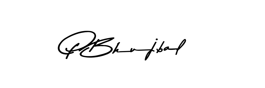 P Bhujbal stylish signature style. Best Handwritten Sign (Asem Kandis PERSONAL USE) for my name. Handwritten Signature Collection Ideas for my name P Bhujbal. P Bhujbal signature style 9 images and pictures png