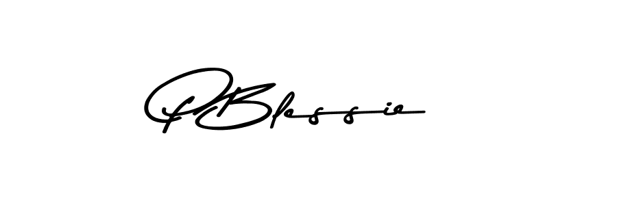 The best way (Asem Kandis PERSONAL USE) to make a short signature is to pick only two or three words in your name. The name P Blessie include a total of six letters. For converting this name. P Blessie signature style 9 images and pictures png