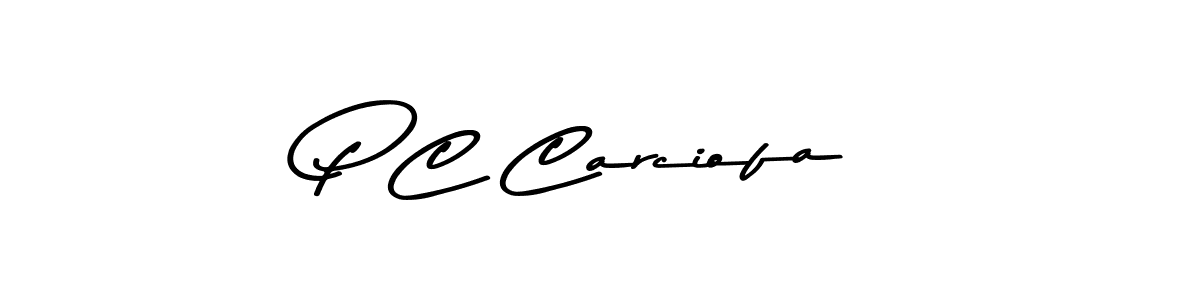 Also You can easily find your signature by using the search form. We will create P C Carciofa name handwritten signature images for you free of cost using Asem Kandis PERSONAL USE sign style. P C Carciofa signature style 9 images and pictures png