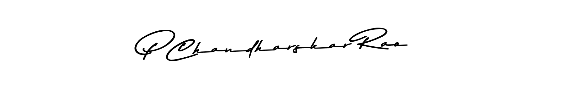 Design your own signature with our free online signature maker. With this signature software, you can create a handwritten (Asem Kandis PERSONAL USE) signature for name P Chandharskar Rao. P Chandharskar Rao signature style 9 images and pictures png