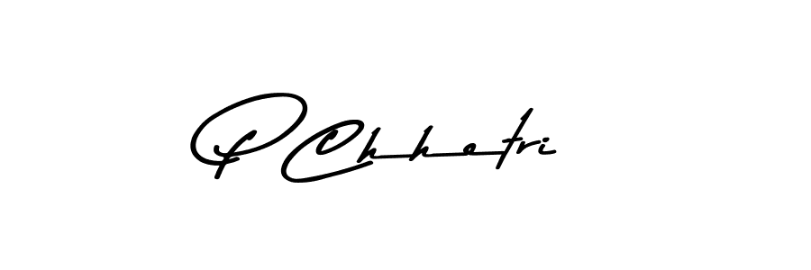 How to make P Chhetri name signature. Use Asem Kandis PERSONAL USE style for creating short signs online. This is the latest handwritten sign. P Chhetri signature style 9 images and pictures png