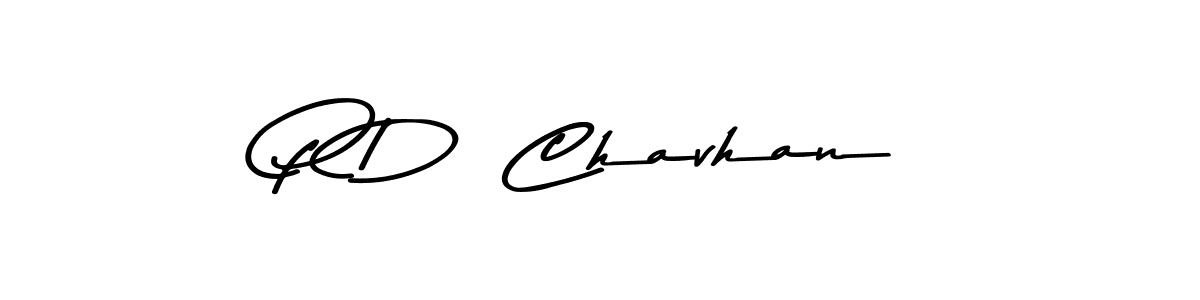 Create a beautiful signature design for name P D  Chavhan. With this signature (Asem Kandis PERSONAL USE) fonts, you can make a handwritten signature for free. P D  Chavhan signature style 9 images and pictures png