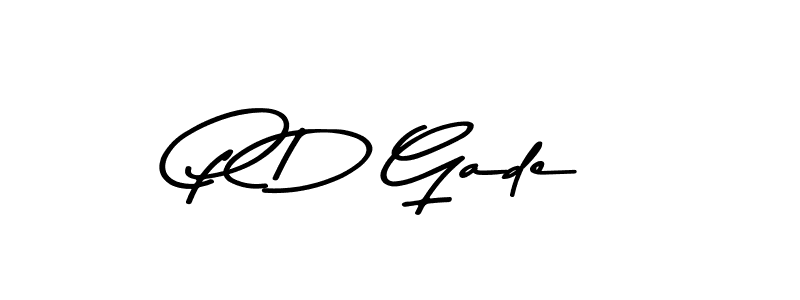 P D Gade stylish signature style. Best Handwritten Sign (Asem Kandis PERSONAL USE) for my name. Handwritten Signature Collection Ideas for my name P D Gade. P D Gade signature style 9 images and pictures png