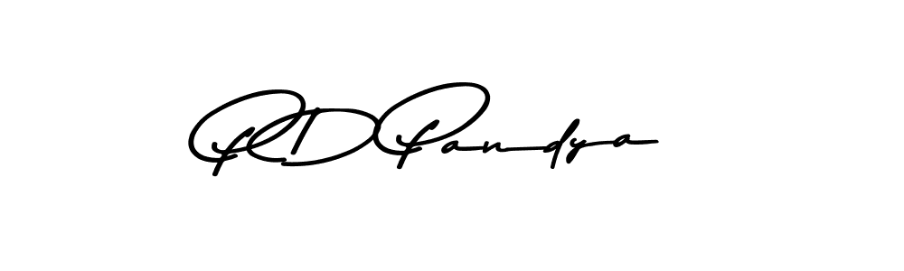 How to make P D Pandya name signature. Use Asem Kandis PERSONAL USE style for creating short signs online. This is the latest handwritten sign. P D Pandya signature style 9 images and pictures png