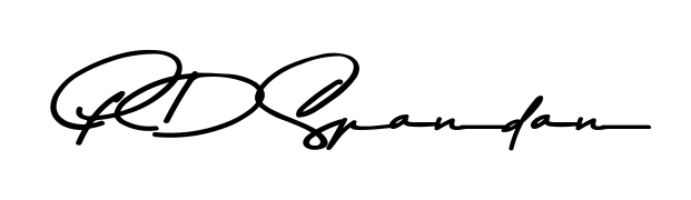 Create an unforgettable impression when signing with P D Spandan name styled in Asem Kandis PERSONAL USE typography. 100% free online generator. P D Spandan signature style 9 images and pictures png