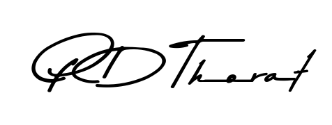 Discover how P D Thorat looks in an executive cursive font (Asem Kandis PERSONAL USE). Perfect for legal documents, invoices, and certificates. P D Thorat signature style 9 images and pictures png