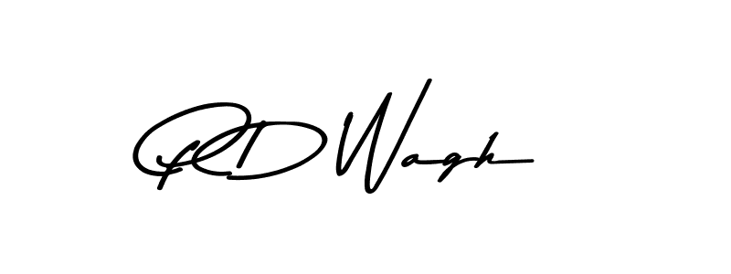 Make a beautiful signature design for name P D Wagh. With this signature (Asem Kandis PERSONAL USE) style, you can create a handwritten signature for free. P D Wagh signature style 9 images and pictures png