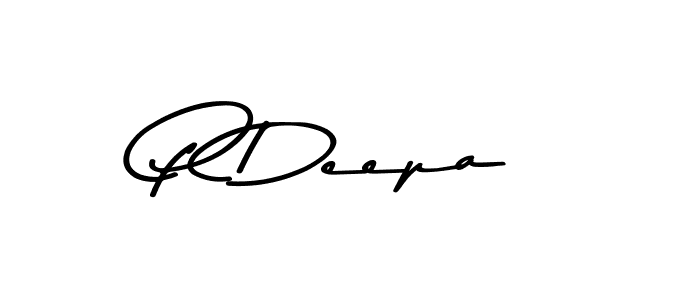 Create a beautiful signature design for name P Deepa. With this signature (Asem Kandis PERSONAL USE) fonts, you can make a handwritten signature for free. P Deepa signature style 9 images and pictures png