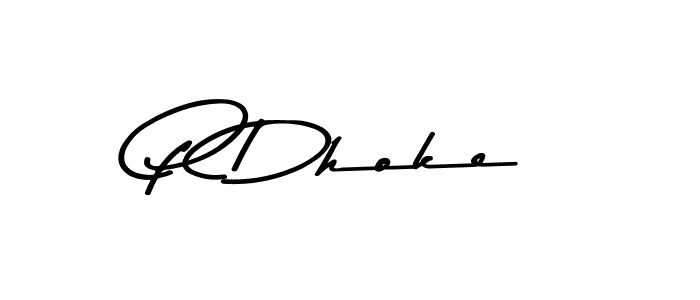 How to make P Dhoke signature? Asem Kandis PERSONAL USE is a professional autograph style. Create handwritten signature for P Dhoke name. P Dhoke signature style 9 images and pictures png
