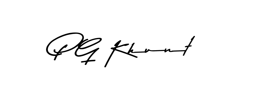 Also we have P G Khunt name is the best signature style. Create professional handwritten signature collection using Asem Kandis PERSONAL USE autograph style. P G Khunt signature style 9 images and pictures png