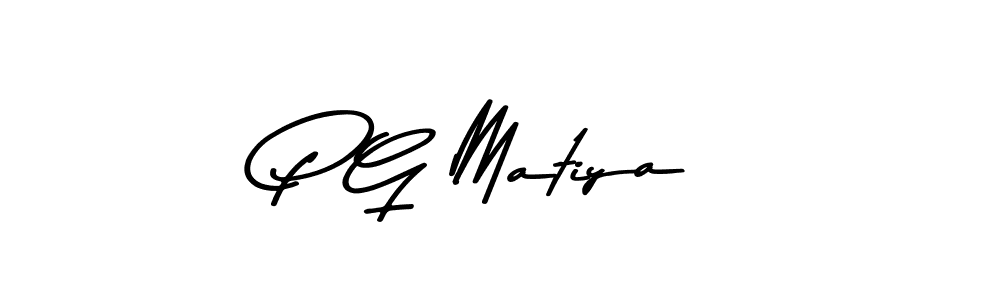 Use a signature maker to create a handwritten signature online. With this signature software, you can design (Asem Kandis PERSONAL USE) your own signature for name P G Matiya. P G Matiya signature style 9 images and pictures png