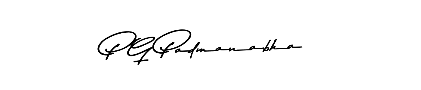 P G Padmanabha stylish signature style. Best Handwritten Sign (Asem Kandis PERSONAL USE) for my name. Handwritten Signature Collection Ideas for my name P G Padmanabha. P G Padmanabha signature style 9 images and pictures png