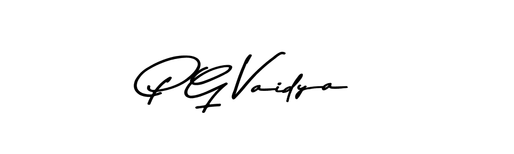 Design your own signature with our free online signature maker. With this signature software, you can create a handwritten (Asem Kandis PERSONAL USE) signature for name P G Vaidya. P G Vaidya signature style 9 images and pictures png