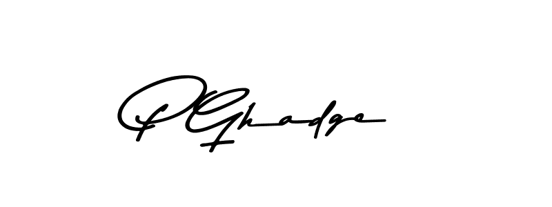 How to make P Ghadge signature? Asem Kandis PERSONAL USE is a professional autograph style. Create handwritten signature for P Ghadge name. P Ghadge signature style 9 images and pictures png