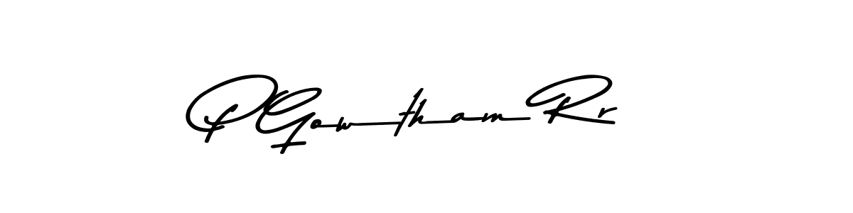 Design your own signature with our free online signature maker. With this signature software, you can create a handwritten (Asem Kandis PERSONAL USE) signature for name P Gowtham Rr. P Gowtham Rr signature style 9 images and pictures png