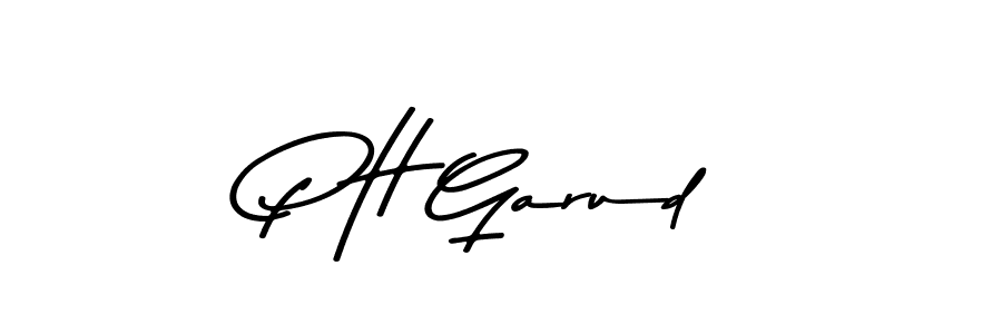 How to make P H Garud name signature. Use Asem Kandis PERSONAL USE style for creating short signs online. This is the latest handwritten sign. P H Garud signature style 9 images and pictures png
