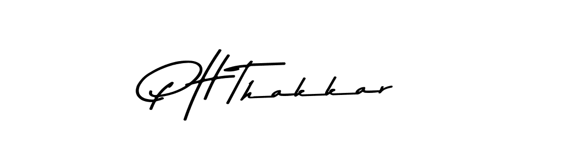 This is the best signature style for the P H Thakkar name. Also you like these signature font (Asem Kandis PERSONAL USE). Mix name signature. P H Thakkar signature style 9 images and pictures png