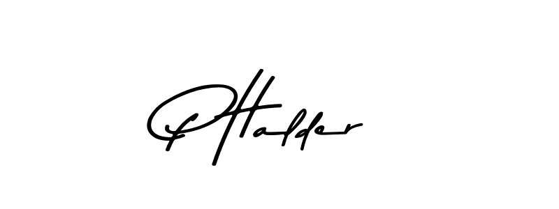 Make a beautiful signature design for name P Halder. With this signature (Asem Kandis PERSONAL USE) style, you can create a handwritten signature for free. P Halder signature style 9 images and pictures png
