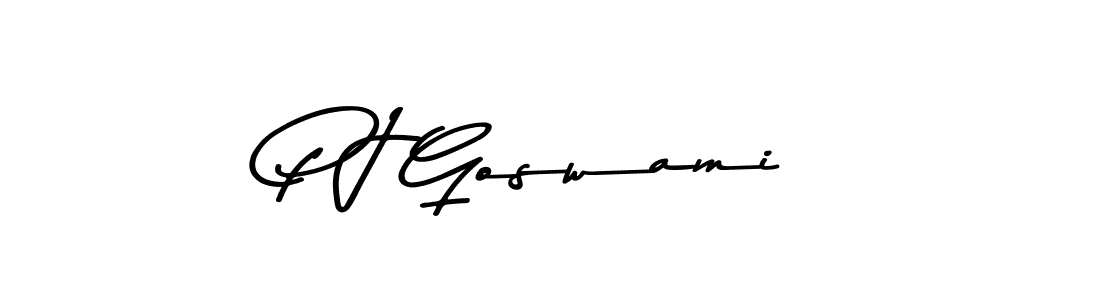 How to make P J Goswami signature? Asem Kandis PERSONAL USE is a professional autograph style. Create handwritten signature for P J Goswami name. P J Goswami signature style 9 images and pictures png