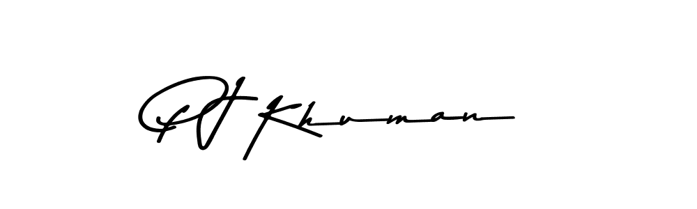 Asem Kandis PERSONAL USE is a professional signature style that is perfect for those who want to add a touch of class to their signature. It is also a great choice for those who want to make their signature more unique. Get P J Khuman name to fancy signature for free. P J Khuman signature style 9 images and pictures png