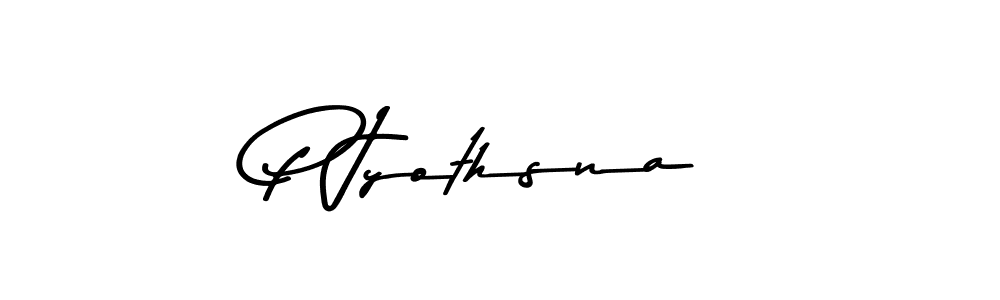 The best way (Asem Kandis PERSONAL USE) to make a short signature is to pick only two or three words in your name. The name P Jyothsna include a total of six letters. For converting this name. P Jyothsna signature style 9 images and pictures png