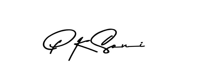 Create a beautiful signature design for name P K Soni. With this signature (Asem Kandis PERSONAL USE) fonts, you can make a handwritten signature for free. P K Soni signature style 9 images and pictures png