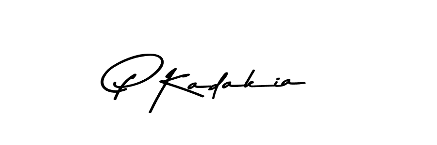 Design your own signature with our free online signature maker. With this signature software, you can create a handwritten (Asem Kandis PERSONAL USE) signature for name P Kadakia. P Kadakia signature style 9 images and pictures png