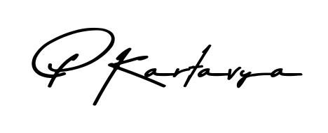 A classic penmanship look for P Kartavya. The Asem Kandis PERSONAL USE font brings timeless elegance and confidence to every signed document. P Kartavya signature style 9 images and pictures png