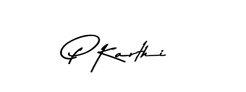 This is the best signature style for the P Karthi name. Also you like these signature font (Asem Kandis PERSONAL USE). Mix name signature. P Karthi signature style 9 images and pictures png
