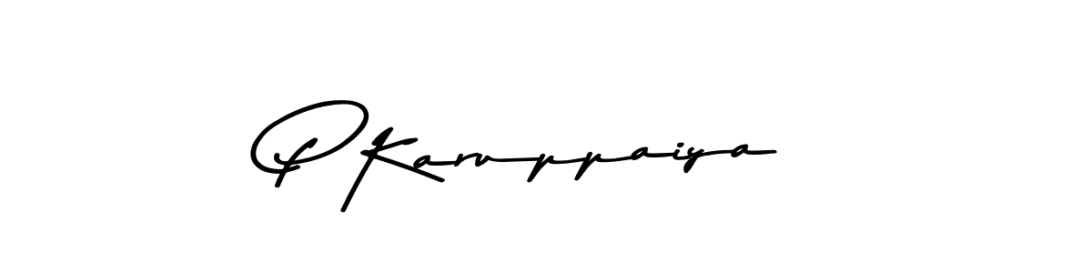 This is the best signature style for the P Karuppaiya name. Also you like these signature font (Asem Kandis PERSONAL USE). Mix name signature. P Karuppaiya signature style 9 images and pictures png